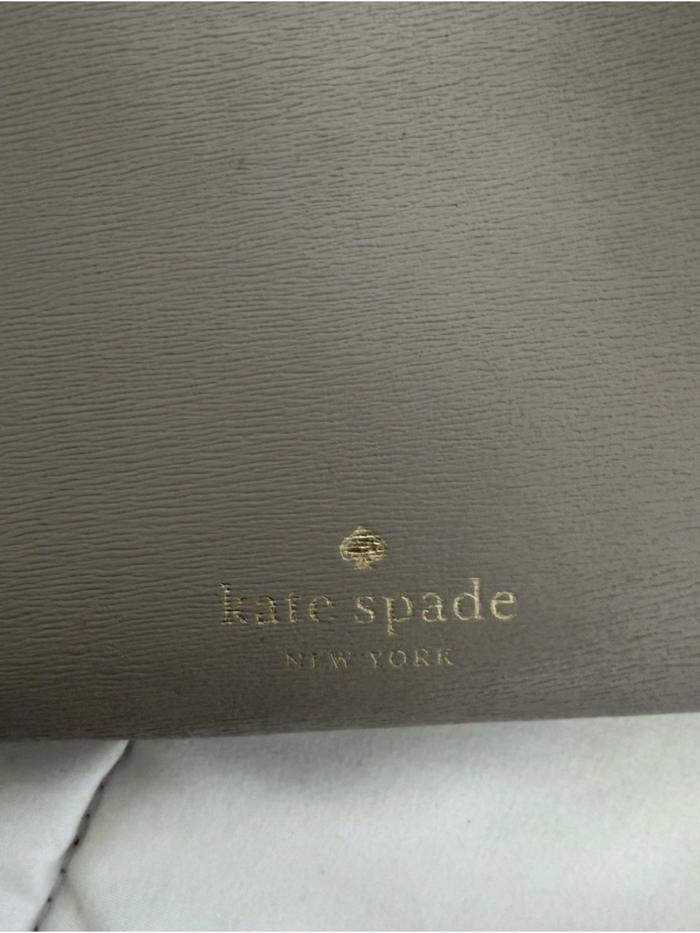 Kate Spade Kaci Small Tote Gray Leather Clover Turnlock Shoulder Bag FLAWED - Picture 3 of 11